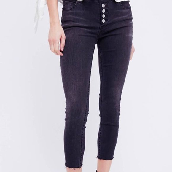 Free People Reagan Button Skinny Jeans - Picture 10 of 10